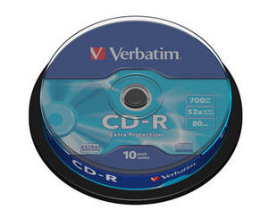 CD-R Verbatim 700 MB 80 minuti Extra Protection pacco da 4 pezzi